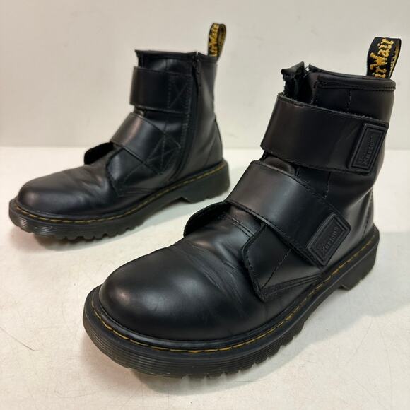 VERY GOOD Dr. Martens 1460 Easy On Accessible Boot Black Velcro Zip Women's 5 - Picture 6 of 14